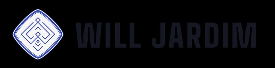 Logo horizontal: insígnia à esquerda do nome Will Jardim